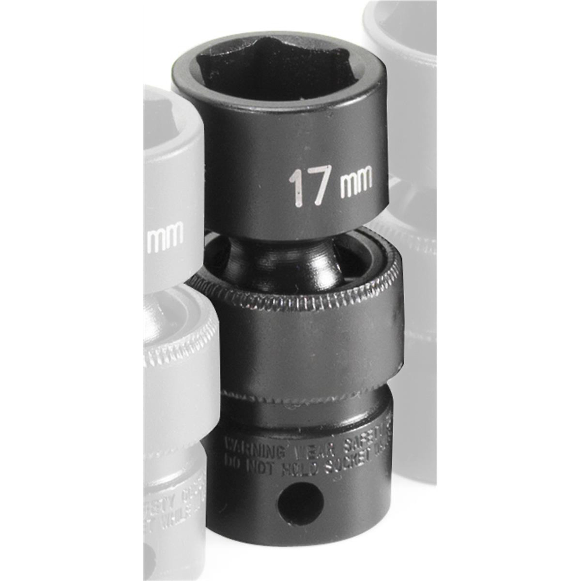 Grey Pneumatic Universal Impact Socket — 17mm, 3/8in. Drive, 6-Point, Model# GRE1017UM
